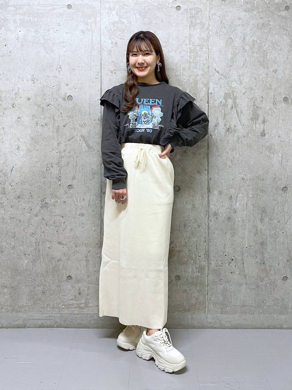 ミユ(LOWRYS FARM 阪急西宮ガーデンズ)｜LOWRYS FARMのスカートを使ったコーディネート - WEAR