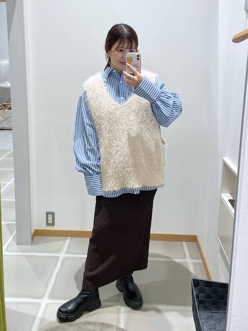 セール】ラメシャギーベスト 284592（ニット/セーター）｜LOWRYS FARM