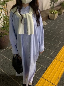 「SENSE OF PLACE by URBAN RESEARCH（センスオブプレイスバイアーバンリサーチ）のアイテム（シャツワンピース）」を使った、cocoさん（レディース・159cm）の春コーディネート
