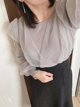 「NICE CLAUP（ナイスクラップ）のアイテム（ニット/セーター）」を使った、そ。さん（レディース・157cm）の冬コーディネート