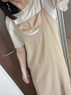 「アイテム（イヤリング、オレンジ系）」を使った、そ。さん（レディース・157cm）の春コーディネート