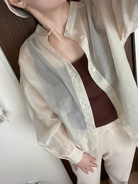 「アイテム（イヤリング）」を使った、そ。さん（レディース・157cm）の秋コーディネート