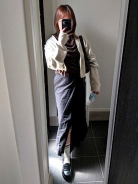 「PERVERZE（パーバーズ）のアイテム」を使った、TEDUAIさん（レディース・155cm）の春コーディネート