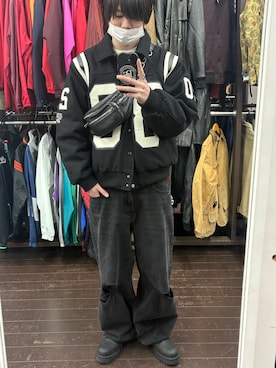 STUSSYのスタジャンを使ったメンズ人気ファッションコーディネート - WEAR