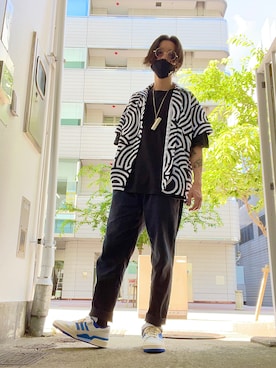 「Deviluse（Deviluse）のアイテム（トップス）」を使った、廃棄さん（メンズ・178cm）の夏コーディネート