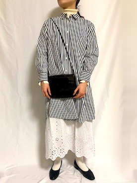 「ILIMA（イリマ）のアイテム（バレエシューズ）」を使った、umeさん（レディース・161cm）の冬コーディネート