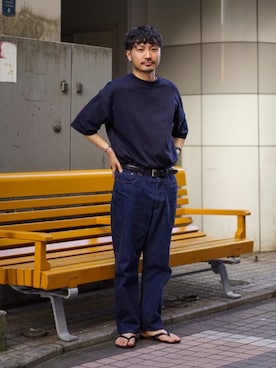 「CIAOPANIC TYPY（チャオパニックティピー）のアイテム（サンダル）」を使った、おがしょーさん（メンズ・177cm）の夏コーディネート
