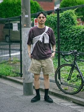 「CIAOPANIC TYPY（チャオパニックティピー）のアイテム（その他シューズ）」を使った、おがしょーさん（メンズ・177cm）の夏コーディネート