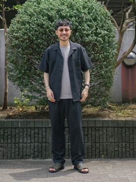 「CIAOPANIC TYPY（チャオパニックティピー）のアイテム（サンダル）」を使った、おがしょーさん（メンズ・177cm）の夏コーディネート