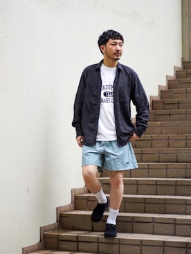 「CIAOPANIC TYPY（チャオパニックティピー）のアイテム（その他シューズ）」を使った、おがしょーさん（メンズ・177cm）の夏コーディネート