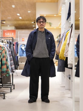 「GEVACO（ゲバコ）のアイテム」を使った、おがしょーさん（メンズ・177cm）の冬コーディネート