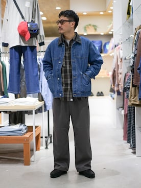 「CIAOPANIC TYPY（チャオパニックティピー）のアイテム（シャツ/ブラウス）」を使った、おがしょーさん（メンズ・177cm）の秋コーディネート