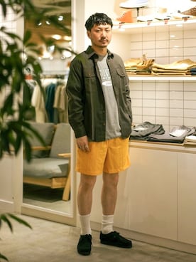 「CIAOPANIC TYPY（チャオパニックティピー）のアイテム（その他シューズ）」を使った、おがしょーさん（メンズ・177cm）の夏コーディネート