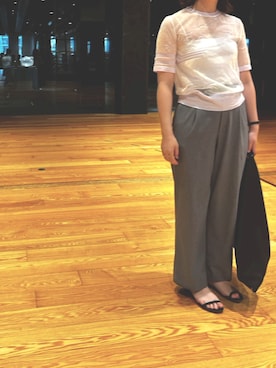 「mame（マメ）のアイテム」を使った、miさん（レディース・163cm）の夏コーディネート