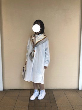 「アイテム（シャツワンピース）」を使った、いくらちゃんさん（レディース・151cm）の春コーディネート