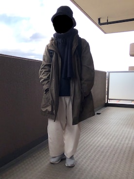 「RAGEBLUE（レイジブルー）のアイテム（パーカー）」を使った、ななおさん（メンズ・165cm）の冬コーディネート