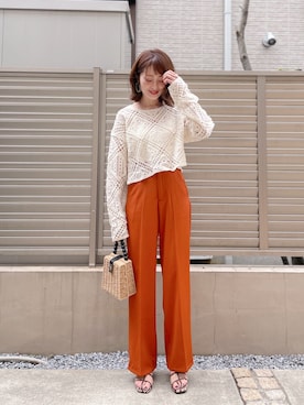 「ZARA（ザラ）のアイテム（トップス、ホワイト系）」を使った、syk***さん（レディース・158cm）の春コーディネート