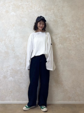 「アイテム（キャップ）」を使った、syk***さん（レディース・158cm）の秋コーディネート