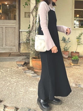 「GRL（グレイル）のアイテム（ニット/セーター、ベージュ系）」を使った、syk***さん（レディース・158cm）の冬コーディネート