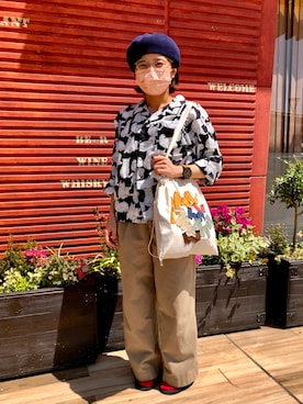 「ネコ」｜「アイテム（サンダル）」を使った、は む こさん（レディース・150cm）の夏コーディネート