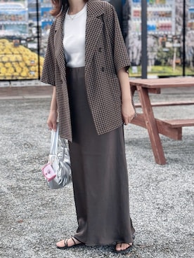 「アイテム（ジャケット/アウター）」を使った、takaさん（レディース・158cm・30代）の秋コーディネート