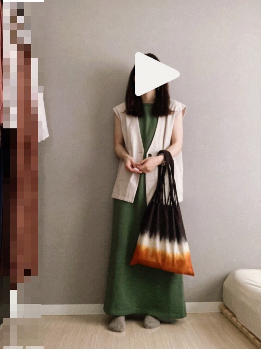 「シンプル、カジュアル、休日」｜「無印良品のアイテム（ソックス/靴下、グレー系）」を使った、NAüさん（レディース・155cm）の夏コーディネートの1枚目の写真