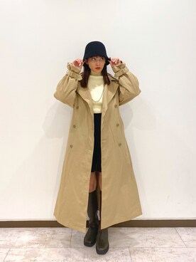 「アイテム（ミリタリージャケット）」を使った、kubozono misakiさん（レディース・162cm・20代）の秋コーディネート