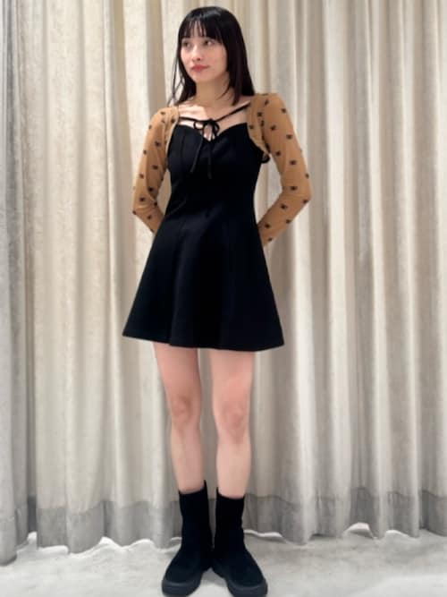 mimi　MIXワンピ　M mimi MIXワンピ M SHOP】NEW IN 本社STAFF / 163cm
