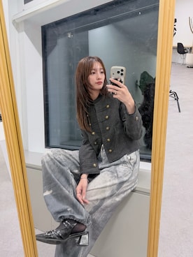 「RAY CASSIN（レイカズン）のアイテム（パンツ）」を使った、kubozono misakiさん（レディース・162cm）の秋コーディネート