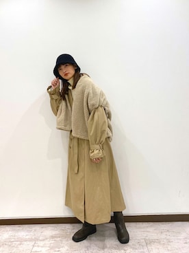 「アイテム（ミリタリージャケット）」を使った、kubozono misakiさん（レディース・162cm・20代）の秋コーディネート