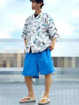 「アイテム（サンダル）」を使った、HMさん（メンズ・175cm）の秋コーディネート