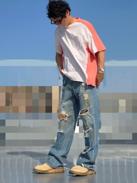 「JIEDA（ジエダ）のアイテム」を使った、HMさん（メンズ・175cm）の夏コーディネート