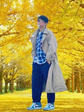 「NVy by（ネイビーバイ）のアイテム」を使った、HMさん（メンズ・175cm）の秋コーディネート