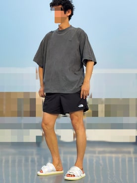 「THE NORTH FACE（ザノースフェイス）のアイテム」を使った、HMさん（メンズ・175cm）の夏コーディネート
