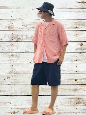 「A-COLD-WALL*（アコールドウォール）のアイテム（帽子）」を使った、HMさん（メンズ・175cm）の秋コーディネート