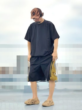 「アイテム（サンダル）」を使った、HMさん（メンズ・175cm）の秋コーディネート