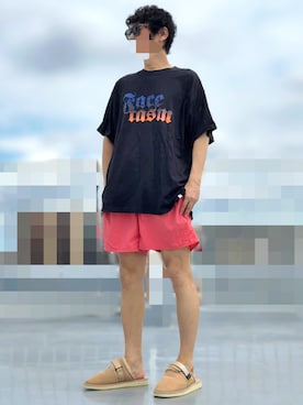 「アイテム（サングラス）」を使った、HMさん（メンズ・175cm）の秋コーディネート