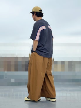 「FACETASM（ファセッタズム）のアイテム」を使った、HMさん（メンズ・175cm）の夏コーディネート
