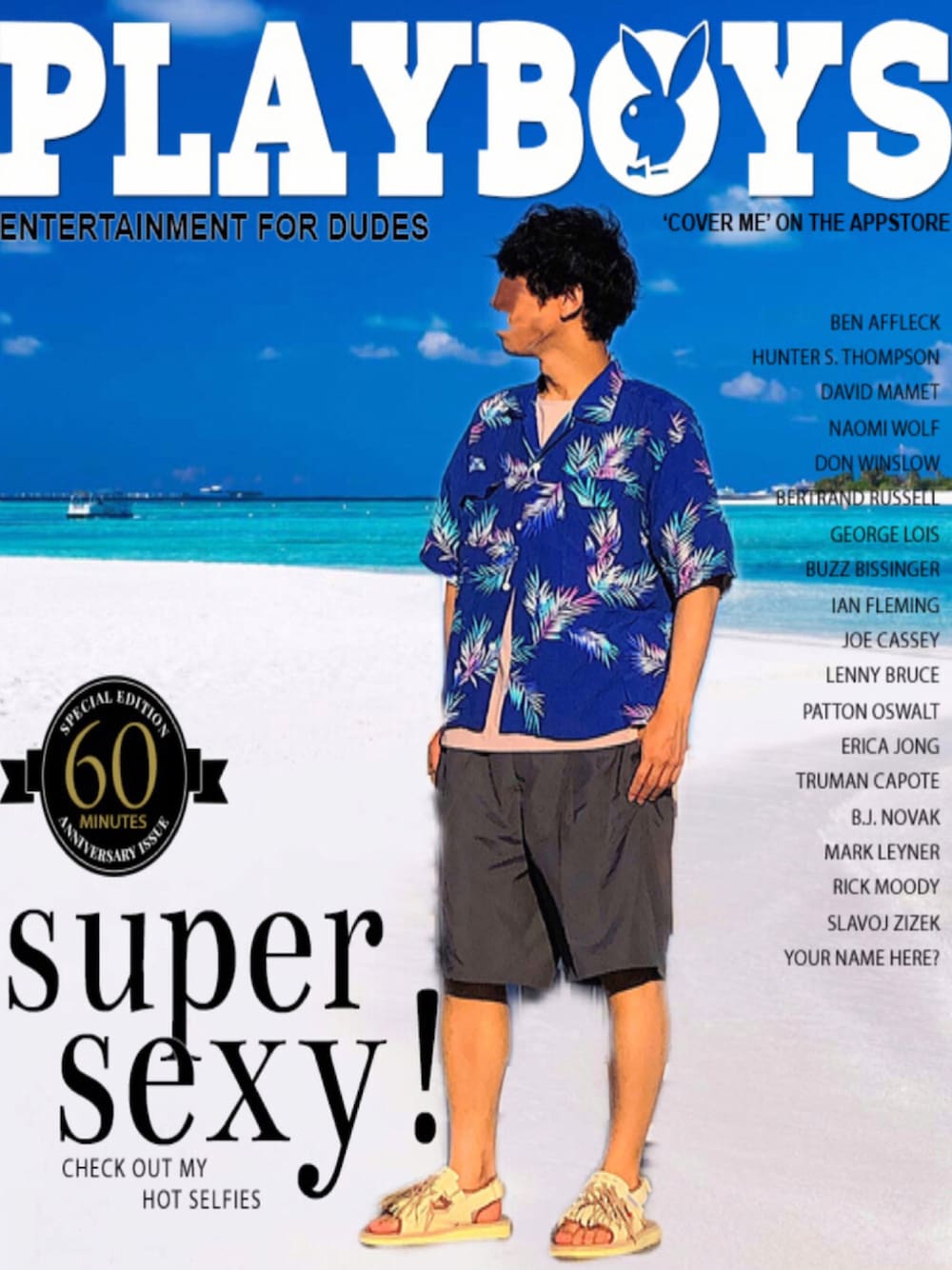 「夏コーデ、休日コーデ、アロハシャツ、ショートパンツ、ビタミンカラー、ビーチサンダル」｜「suicokeの＜SUICOKE＞ WAS 4ab/サンダル（サンダル、ホワイト系）」を使った、HMさん（メンズ・175cm）の夏コーディネートの1枚目の写真