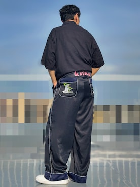 「ネイビーコーデ」｜HMさん（メンズ・175cm）の夏コーディネート