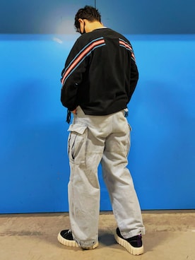 「FACETASM（ファセッタズム）のアイテム」を使った、HMさん（メンズ・175cm）の春コーディネート