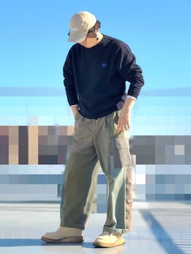 「Jieda（ジエダ）のアイテム」を使った、HMさん（メンズ・175cm）の冬コーディネート