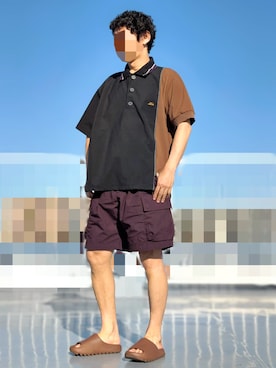 「kolor BEACON（カラービーコン）のアイテム」を使った、HMさん（メンズ・175cm）の夏コーディネート