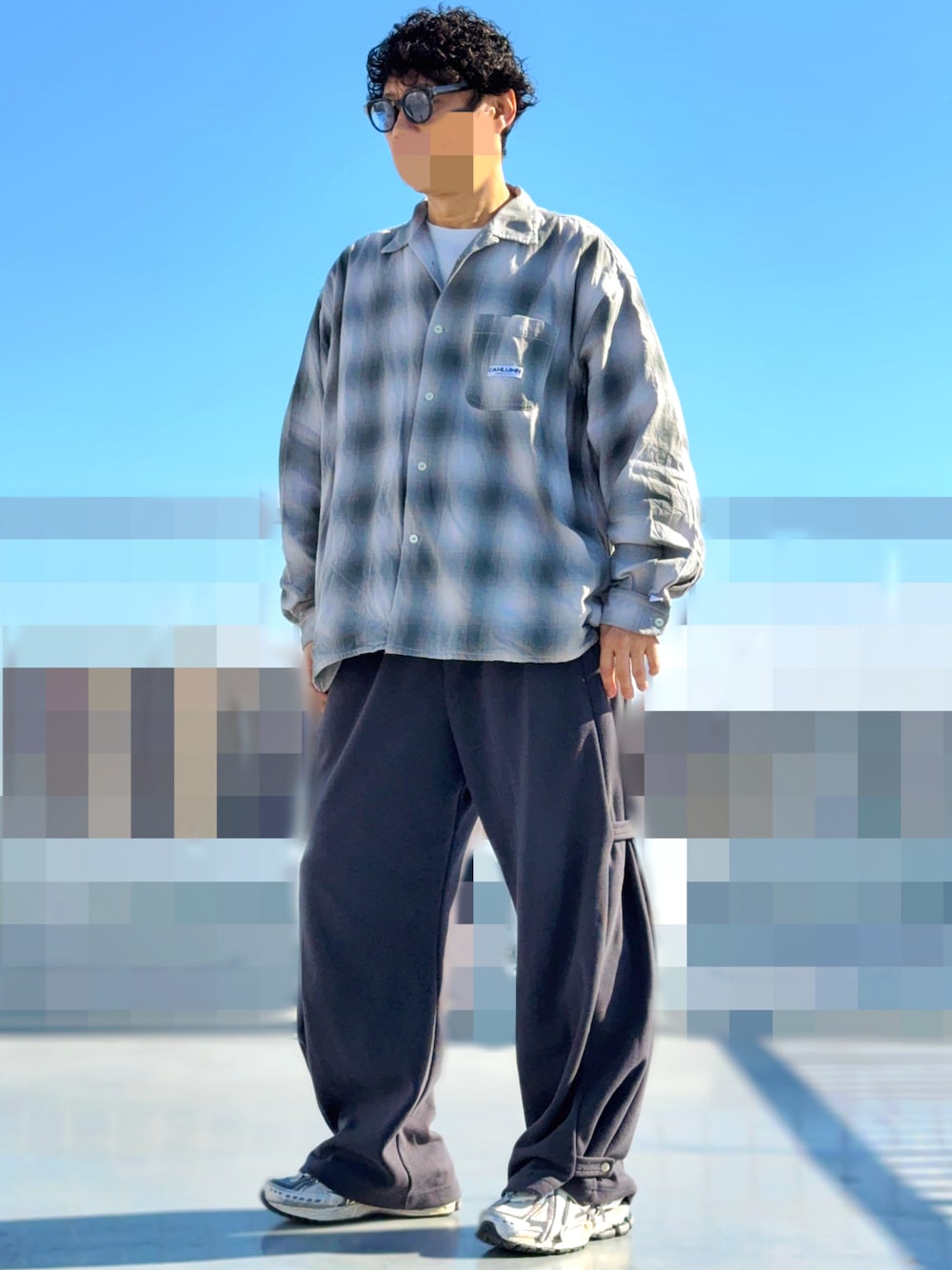 CAHLUMN/カウラム Magazine Pocket Open Collar Shirt(Ombre)/マガジン