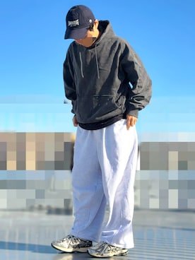 「アイテム（帽子）」を使った、HMさん（メンズ・175cm）の秋コーディネート