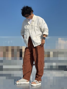 「UNIQLO（ユニクロ）のアイテム（サングラス）」を使った、HMさん（メンズ・175cm）の秋コーディネート