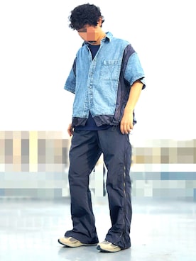 「アイテム（シャツ/ブラウス）」を使った、HMさん（メンズ・175cm）の秋コーディネート