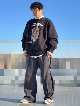 「kolor（カラー）のアイテム」を使った、HMさん（メンズ・175cm）の秋コーディネート