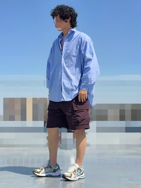 「ASICS（アシックス）のアイテム」を使った、HMさん（メンズ・175cm）の春コーディネート