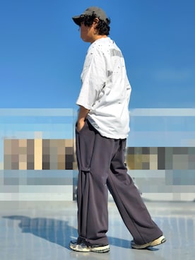 「NEW BALANCE（ニューバランス）の1906A（スニーカー、シルバー系）」を使った、HMさん（メンズ・175cm）の春コーディネート